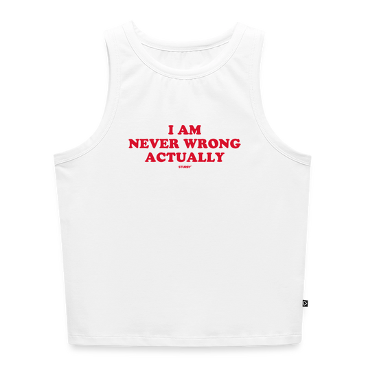 I AM NEVER WRONG ACTUALLY - Weiß