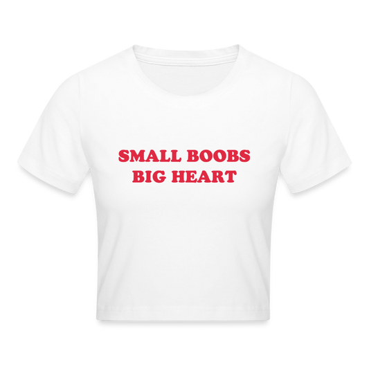 small boobs big heart - Cropped T-Shirt - Weiß