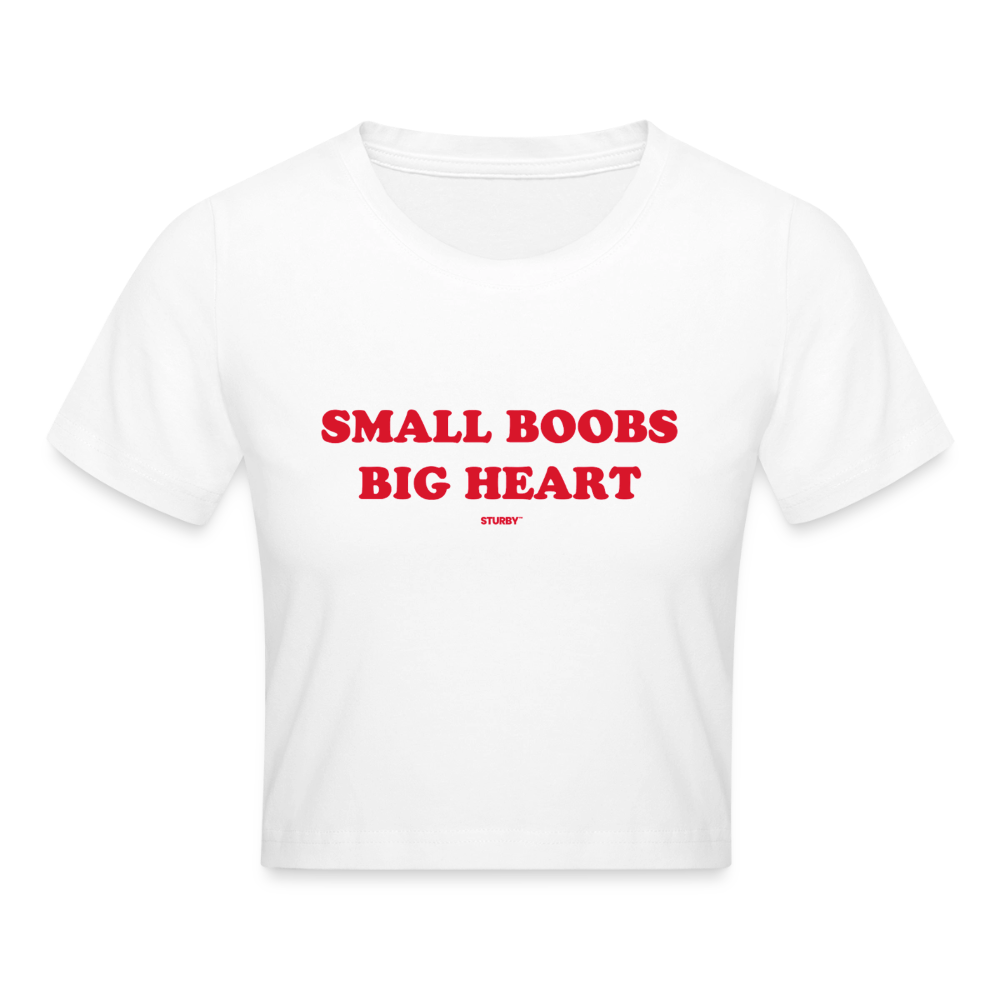 small boobs big heart - Cropped T-Shirt - Weiß