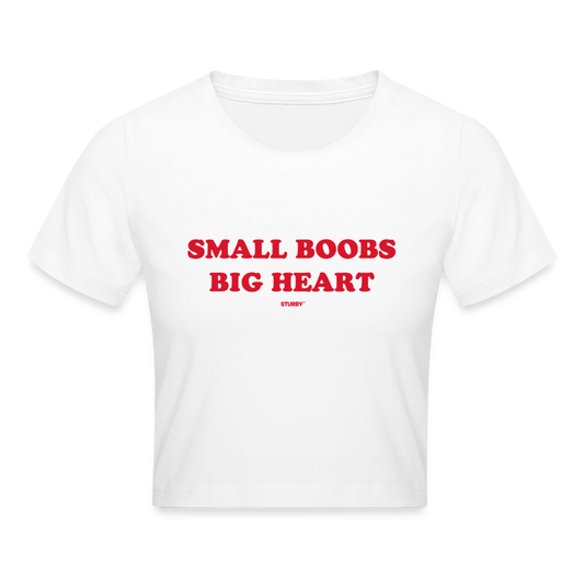 small boobs big heart - Cropped T-Shirt - Weiß