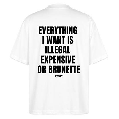 Everything i want...(brunette) - Oversized Shirts - Weiß