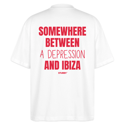 SOMEWHERE BETWEEN A DEPRESSION AND IBIZA - Weiß