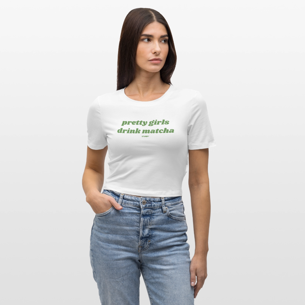 PRETTY GIRLS DRINK MATCHA - Weiß